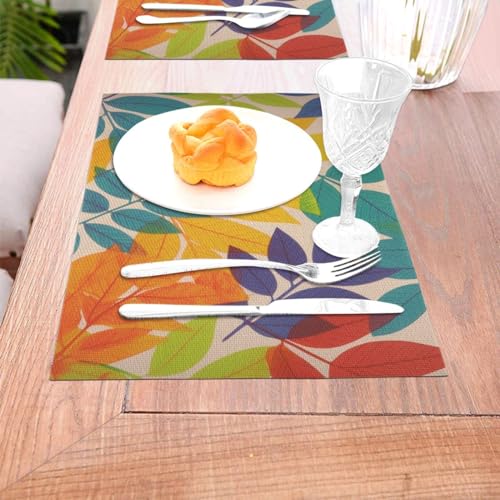 Sets de table tissés en PVC pour protéger la table des taches et plats chauds