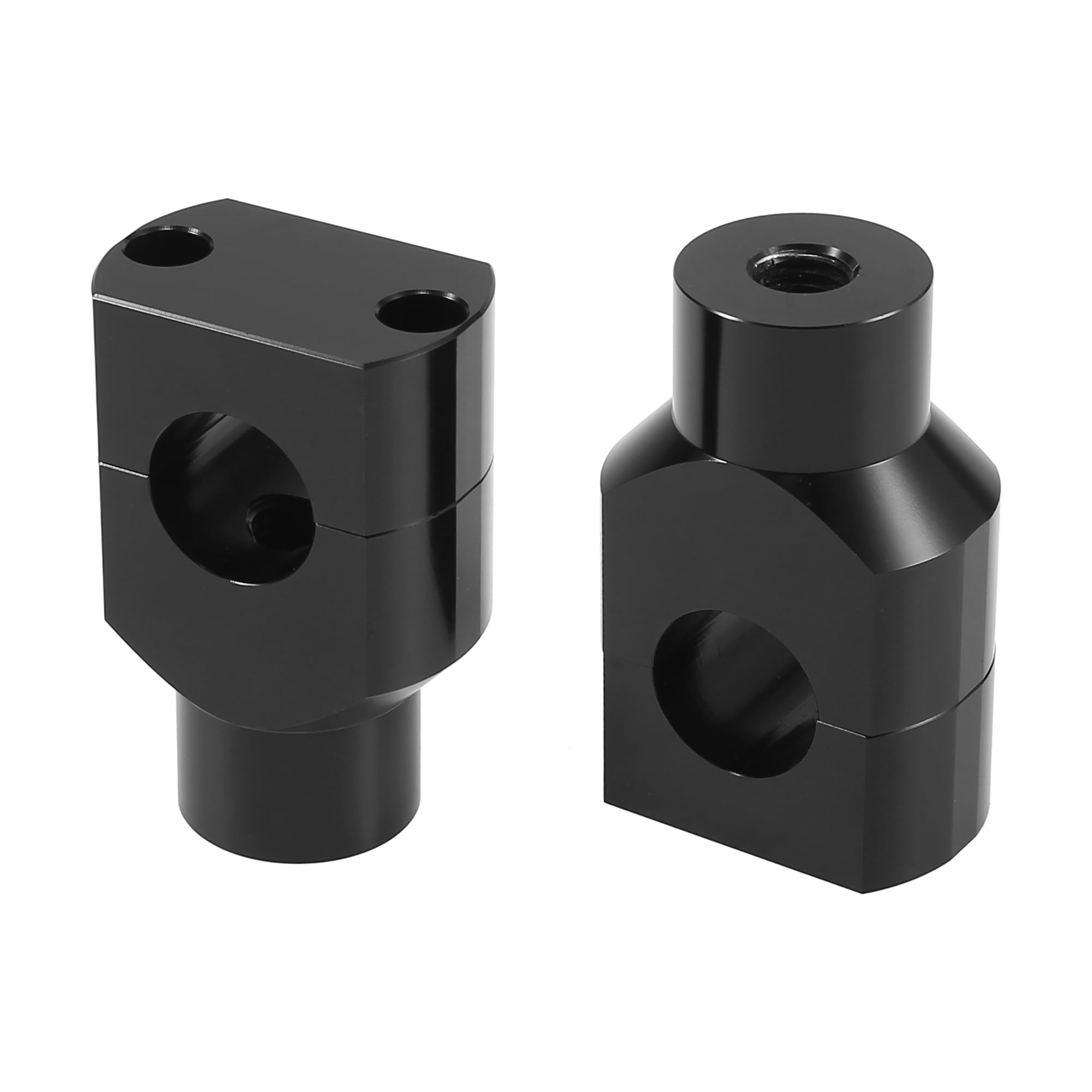 Motoforti 1 paire de poignées de guidon de moto avec pince de montage pour guidon de 7/8" 22 mm Noir