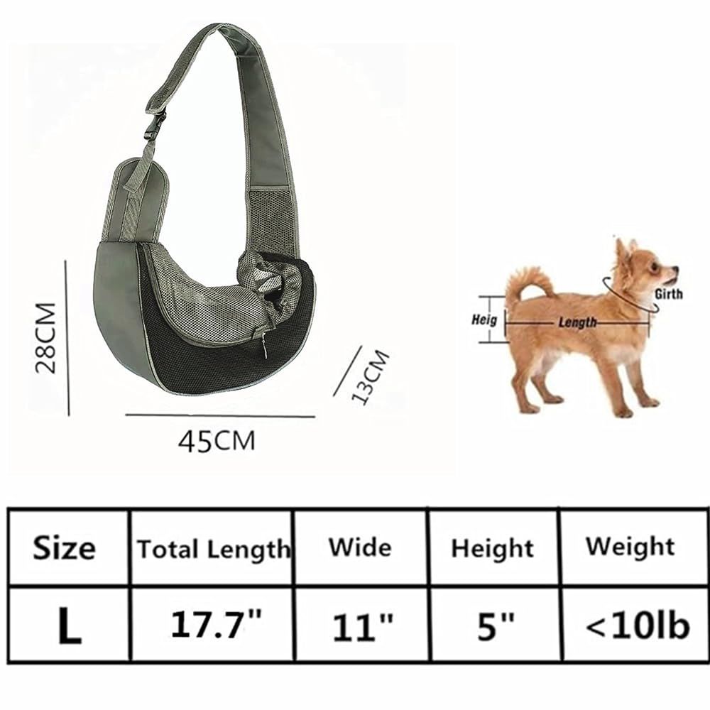 Haustier-Tragetasche Atmungsaktiv – Für Kleine Hunde/Katzen, Verstellbarer Schultergurt