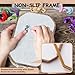 3 Pieces 7 x 10 Inch Rectangle Embroidery Hoop, Imitated Wood Cross Stitch Hoop, Plastic Embroidery Frame for Display Art Craft Sewing Ornaments DIY Decoration Hanging (3 Pieces)