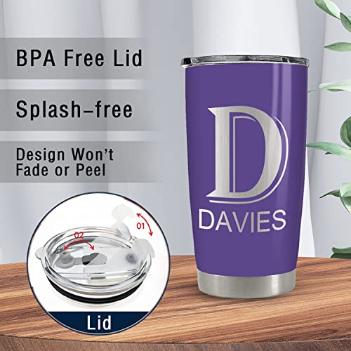 Father's Day Gifts Personalized Tumblers With Engraved Name, Custom 20Oz Coffee Mugs Gifts For Men Dad, Double Side Print Stainless Steel Travel Cup, Dad's Coffee Tumbler #TOP3