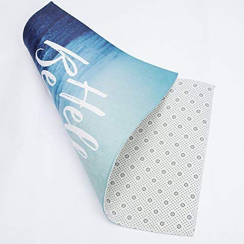 Olivefox Funny Waterproof Bathroom Doormat Home Decor Welcome Mat Entrance Way Indoor/Outdoor Carpet Toilet Floor Area Rugs, Red White And Blue Patriotic Flag Stars - 23.6X15.7 Inch #TOP6