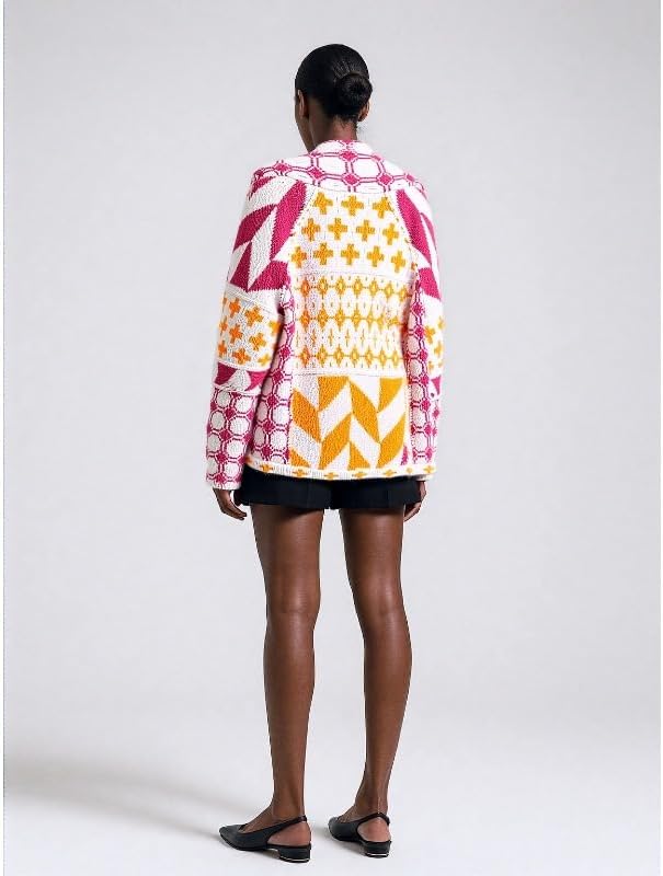 Women's Casual Cardigan Sweaters Print Button Down Shawl Long Sleeve Pullover Sweater Coats Y2k Outwear