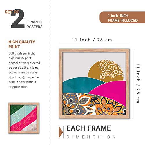 Image of Kotart Paintings Set of 4 Framed Paintings for Wall Decoration - Framed Wall Posters /Paintings for Living Room Bedroom with Frame - Big Size Wall Paintings /Hangings Set of 4 (Art 10, Small (10x13 or 10x10 inch))