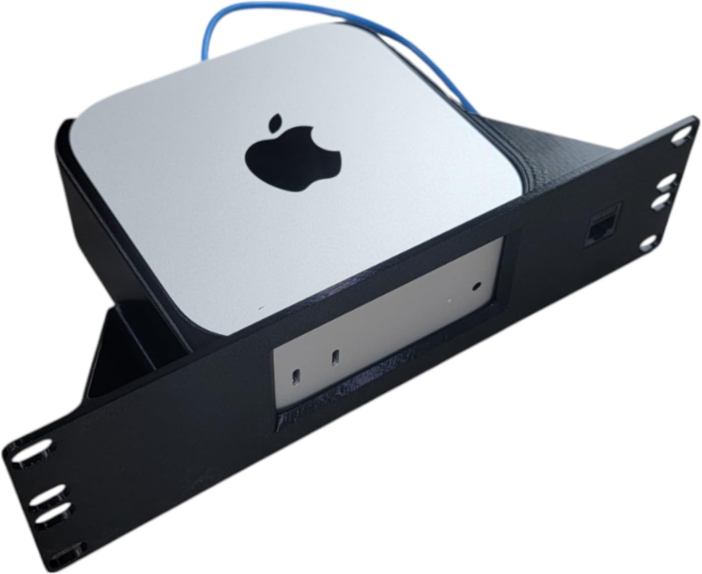 10-inch 1.5U Rack Mount for Mac mini M4 2024, 10-inch Network Rack Compatible, Keystone and Cable Included (Black)