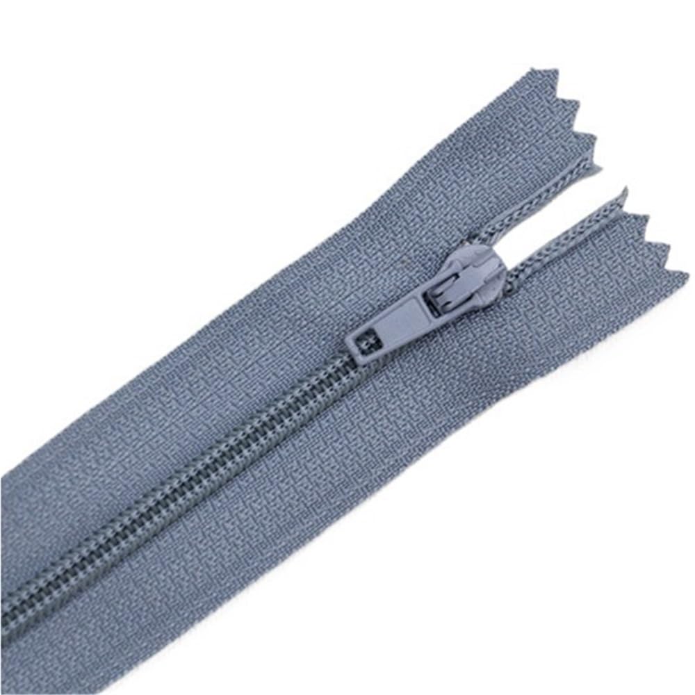 DIY Craft Zipper 10pcs Nylon Zippers, Length 120-600mm No.3 Plastic Zipper Abrasion Resistance for Sewing Handicrafts(Light Grey,15cm)