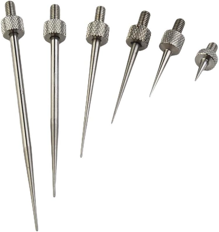 6pcs Measuring Accessory Stem Rods for Dial Test Indicator with Threaded M2.5 Shank for Industrial Control Use