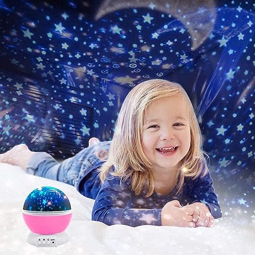 Storio Plastic USB Powered New LED Born Baby Mini Projector Toy - Sooth Relax Sleep Help for Parents - Light Show and Learning for Kids (Round Shape) - Image 3 thumbnail