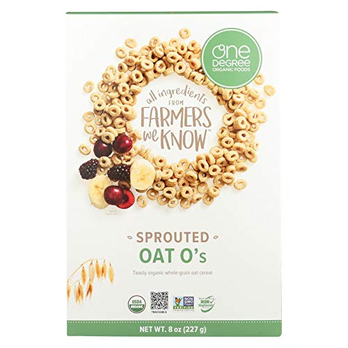 One Degree Organic Foods Sprouted Oat O's - Veganic - Case of 6 - 8 oz.