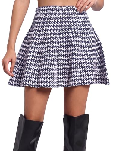Image of Mehrang Spandex Women's Classic Stretchy All Time Trendy Skater Skirt with Attached Inner Shorts and Flared Inskirt