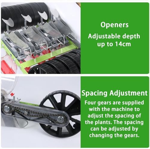 Manual Garden Seeder - Hand-Pushed Seed Dispenser for Effortless Planting, Seed Spreader & Fertilizer Applicator for Home Gardening, Lawn Care, and Vegetable Beds