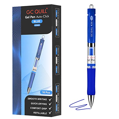Set de bolígrafos de tinta gel GC QUILL BKBL22 0.5mm negro y azul miniatura 3
