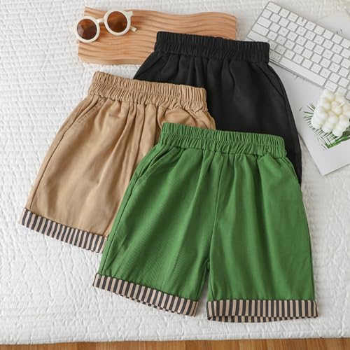 Moonker Toddler Boys Baggy Cotton Shorts Kids Stretchy Soft Breathable Elastic Waist Short Trousers Baby Denim2