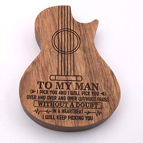 TreeLeaff Médiators en bois avec boîte en forme de guitare, médiator en forme de guitare, médiators avec médiators pour… - Les Beatles, Paul McCartney, John Lennon, RIngo Starr, George Harrison TreeLeaff Médiators en bois avec boîte en forme de guitare, médiator en forme de guitare, médiators avec médiators pour… – Image 7