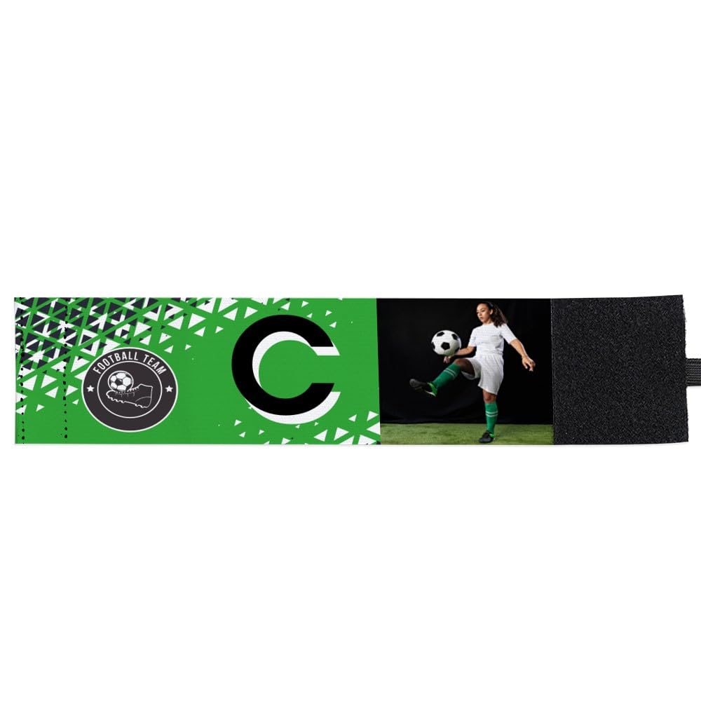 Wanapix | Kapitänsbinde Personalisierte | Armbinde mit Wappen/Name/Foto | Armband für Fußball/Sportarten | Personalisierung