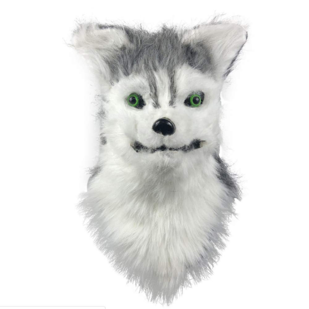 Halloween Costume Funny Dog Full Head Mask Masquerade Party Performance Props Latex Furry Animal Hea