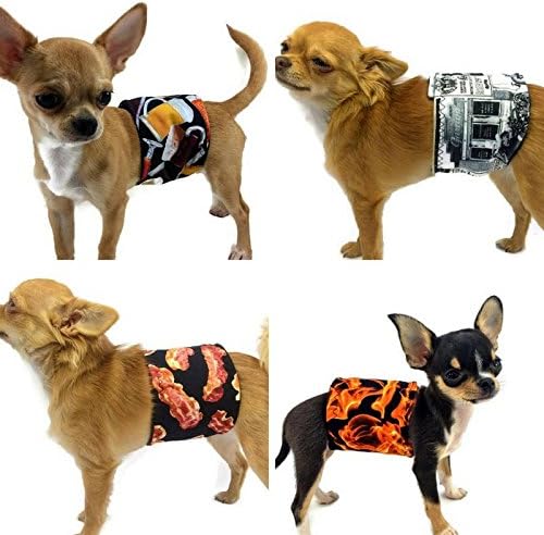4-Pack The Dog Belly Band It's A Guy Thing Washable Waterproof (XS 5-14")