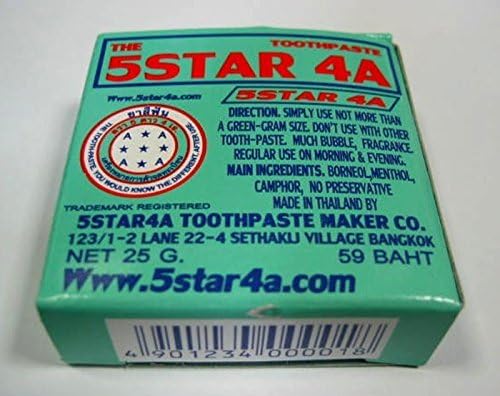 Thai Toothpaste Ancient 5Star 4A (25 G.) Product From Thailand
