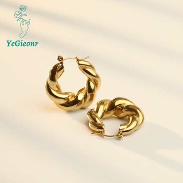 YeGieonr Boucles d'oreilles Créoles Huggie Or Femme, Petites Acier Inoxydable Créoles avec Zircon Cubique Couleur étincelante et Perles, Hypoallergénique Bijoux Cadeau pour Femme Fille