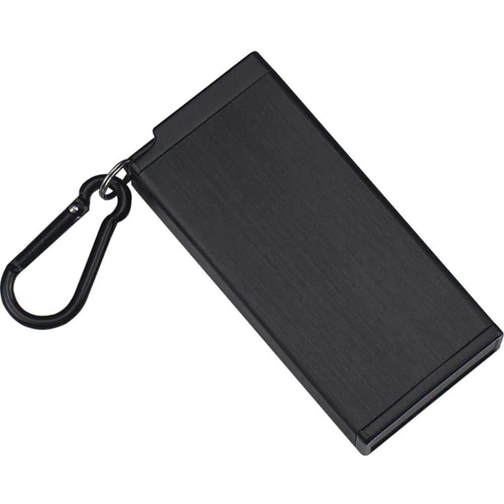 Metalowe etui na papierosy - Zewnętrzne， odporne na wilgoć i ciśnienie， przenośne męskie pudełko do przechowywania papierosów，Black