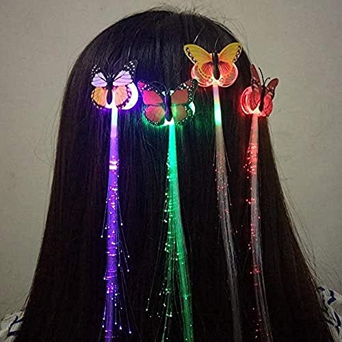 BEING BELLA 4 Pcs LED Hair Extensions For Parties - Dance Party F...