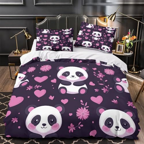 Housse de couette chouette mignonne parure de lit 3d king 220x240cm
