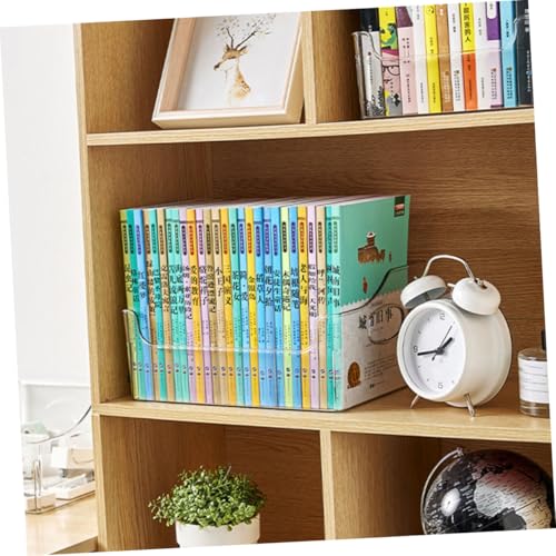 Boîte de rangement transparente en plastique compact avec poignée pour bureau - 6
