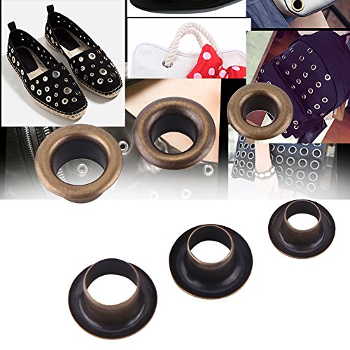 100Pcs Antique Brass Eyelet Grommets Kit with Washers 5mm Inner Diameter for Leathercraft DIY Repairs Decoration - Image 2