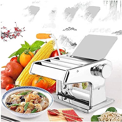WERYU Nudelmaschine, Nudelmaschine für Low Carb/Paleo/Glutenfrei mit extra Klinge Caddy Maker Maschine Edelstahl mit 6…