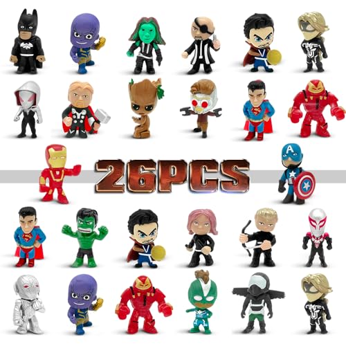 Mini Superhero Toys, 26PCS Minifigures Small Action Figures Super...