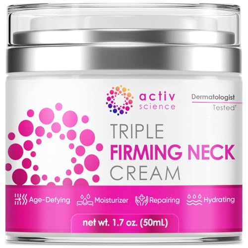 Best Body Lotion for Aging Crepey Skin in 2026 18 ACTIVSCIENCE Neck Firming Cream - Natural Anti-Aging Facial Moisturizer with Retinol Collagen & Hyaluronic Acid - Day & Night Anti-Wrinkle Cream - Firming, Hydrating Face Cream