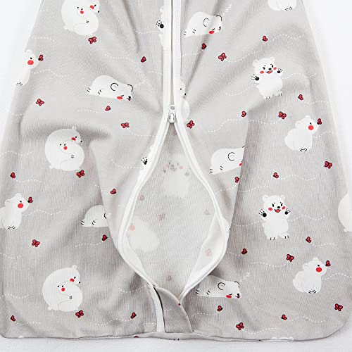 Housbay Baby Wearable Blanket,Summer Cotton Sleep Sacks For 3-9 Months, 1 Pack Unisex Toddler Sleeping Bag Sack, 0.5 Tog With 2-Way Zipper(Cute Bear, Small（65Cm）) #TOP5