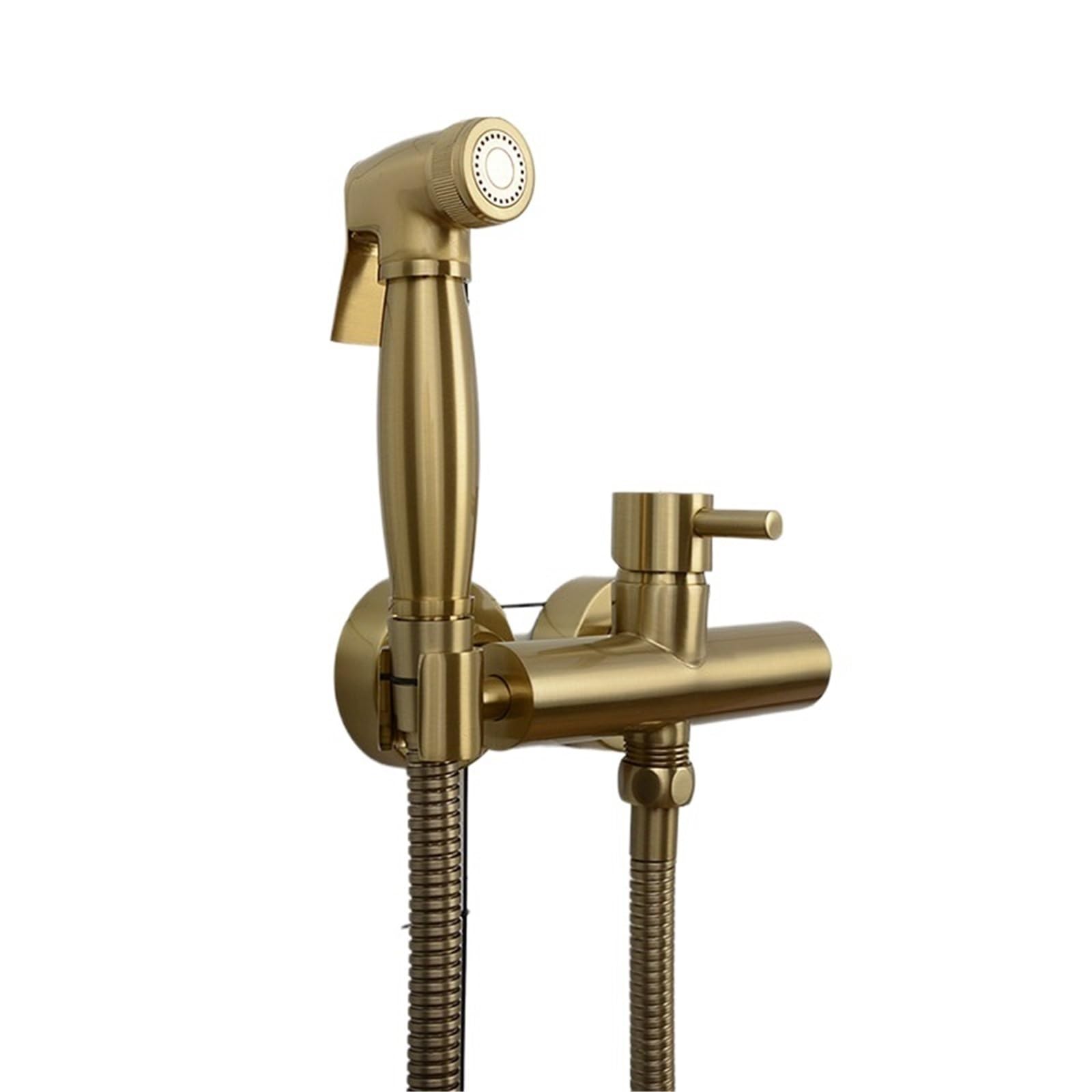 Kit rubinetto bidet caldo/freddo oro spazzolato