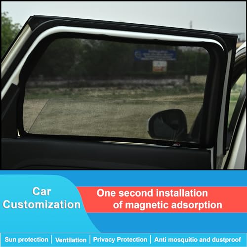 Image of Able Elegant Car Magnetic Sun Shade Curtains with Zipper for Hyundai EON Set of 4 Pcs
