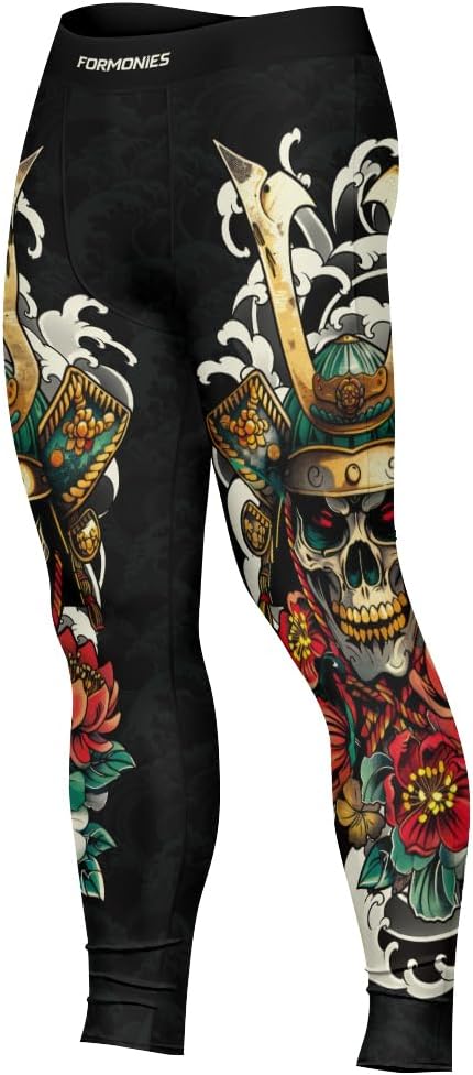 FORMONIES Samurai Men’s MMA Spats – Compression Grappling Pants for BJJ No-Gi Jiu Jitsu & Combat Training