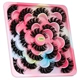 False Eyelashes Dramatic Fluffy Fake Eyelashes - 10 Pairs Natural Curly Lashes 6D Effect Thick Mink Lashes (G882) - Image 6