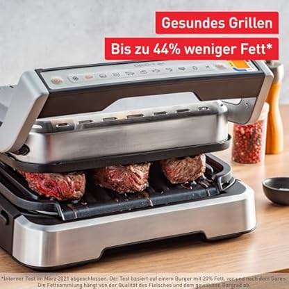 Tefal OptiGrill 4in1 Kontaktgrill mit Backschale, Aufklappbar, Tischgrill, 9 automatische Programme, Garstufenanzeige, spülmaschinengeeignete Teile, Elektrogrill, Backofen, GC776D10 – Bild 6