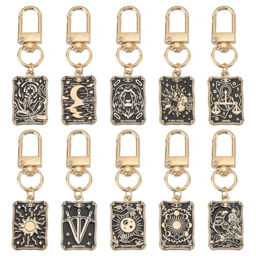 Porte-clés tarot soleil et lune pour customiser vos sacs à dos et valises