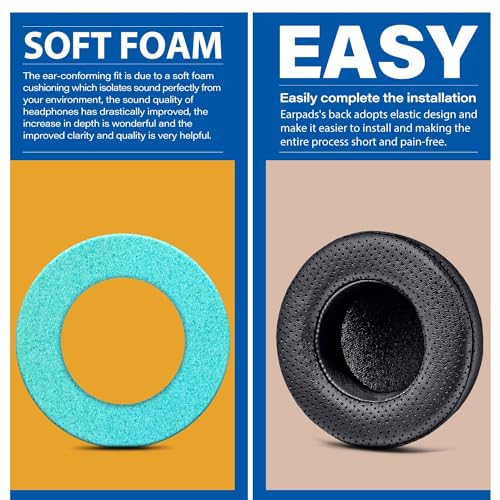 Replacement Earpads for Hesh Wired & Hesh 2 Wireless Headphones by TRANSTEK I Thicker Memory Foam and Deeper Inner Hole (Breathable Hole) miniatura 3