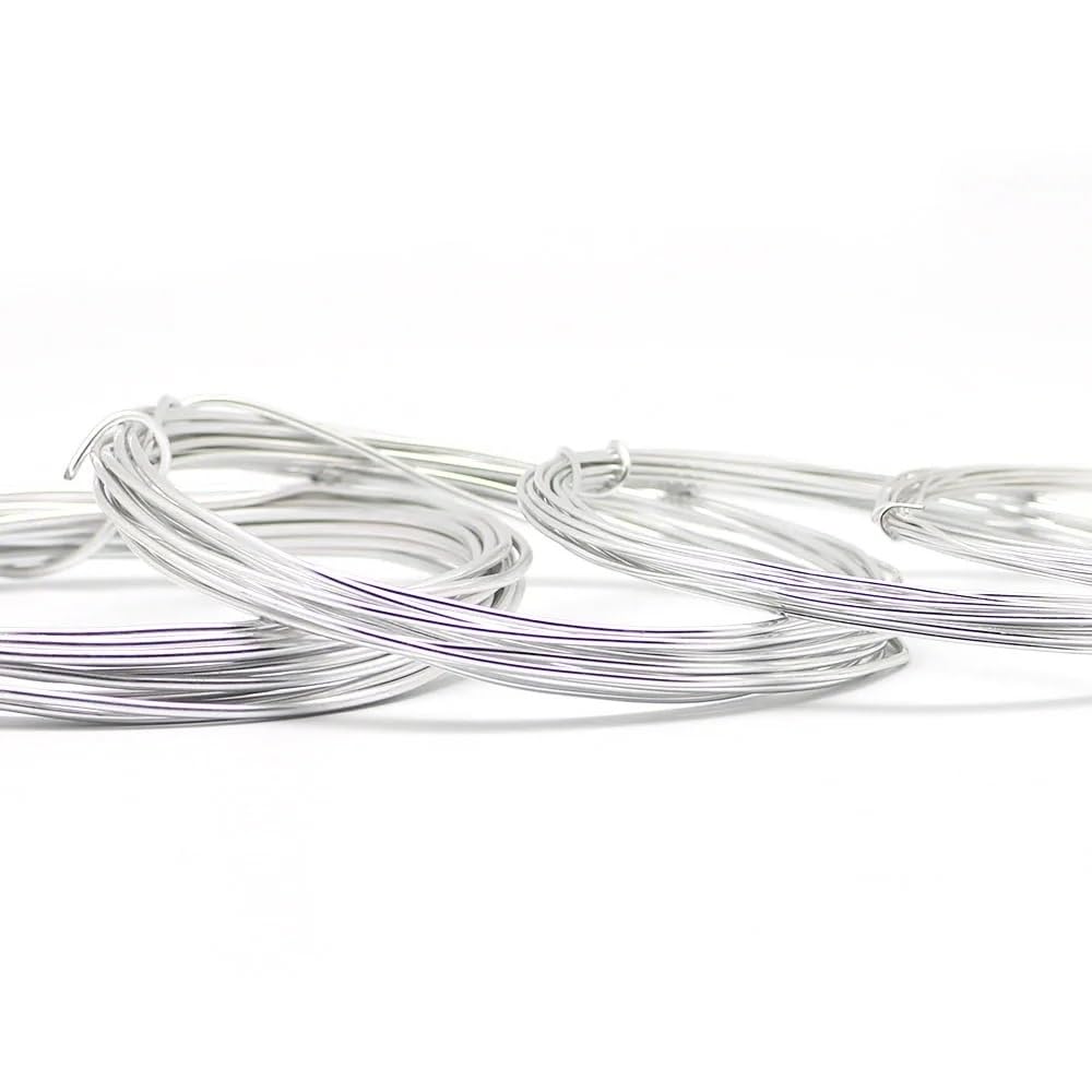 Aluminium-Gauge 3 mm 4 mm 25/12 Meter Schmuckergebnisse aus Aluminiumdraht für Schmuckherstellung DIY Basteldraht Aluminium Silber Gold Schmuck Draht aus weichem Metall (Color : S