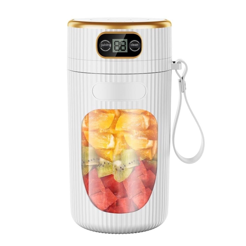 Bicchiere Portatile For Succhi, Ricarica USB, Adatto For L'uso In Casa, In Ufficio E All'aperto: Mescola Facilmente Frutta E Verdura! -Frutti da mescolare(White)