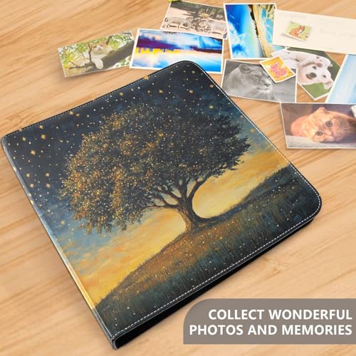 Álbum de Fotos ALAZA con Cubierta de Poliuretano, Álbum Autoadhesivo para Scrapbook con Anillas, Ideal para Bodas, Familia y Viajes miniatura 4