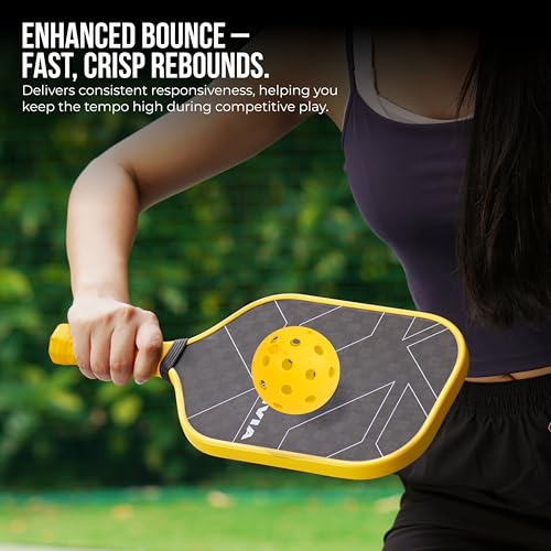 Image of Nivia Pickleball 40 Pro Outdoor Ball (Pack of 3), Pickleball Balls for Outdoor Play, 40 Precise Holes, Active Bounce, Durable (Yellow)