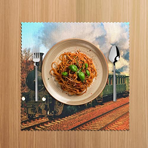 Set de table rétro à vapeur lot de 4 antidérapants 31cm - 6