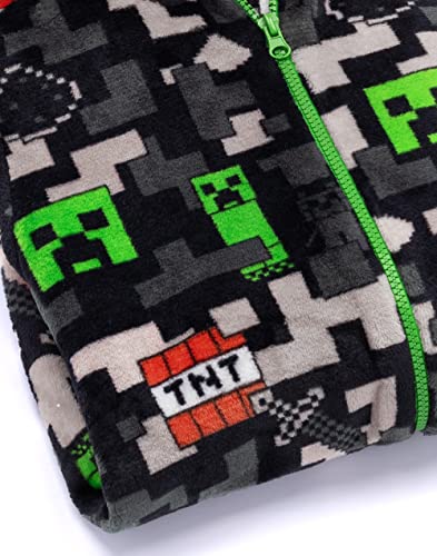 Minecraft Onesie Kids Girls Boys Creeper Tnt Grey All In One Pajamas 13-14 Years #TOP5