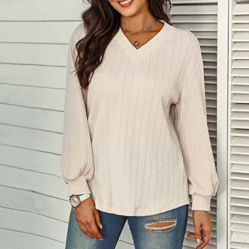 Blusa de manga comprida para o verão outono meninas macia e confortável 2023 roupas gola V básico br