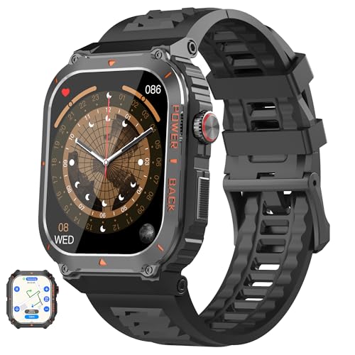 Military GPS Smart Watch for Men with Offline Map/Air Pressure/Altitude/Compass,smart Watch for...
