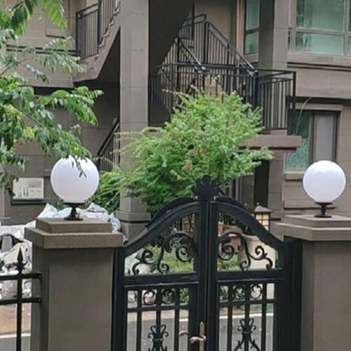 Éclairage de jardin globe blanc et acrylique résistant