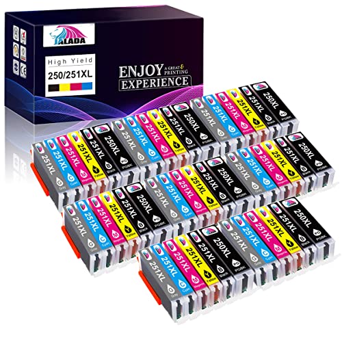 Jalada Compatible Ink Cartridge Replacement for Canon PGI-250 CLI-251 PGI-250XL CLI-251XL PIXMA iP8720 PIXMA MG6320 PIXMA MG6620 PIXMA MG7120 PIXMA MG7520 Inkjet Printer (8PGBK,8BK,8C,8M,8Y,8G)48-Pack