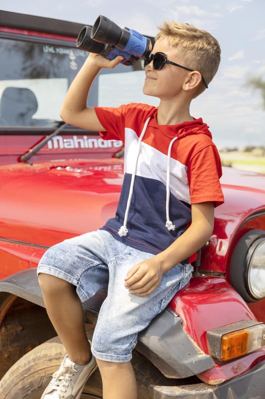 Image of chopper club Boys Denim Shorts with Inner Elastic in Stretchable 3x1 Denim Fabric Regular Fit